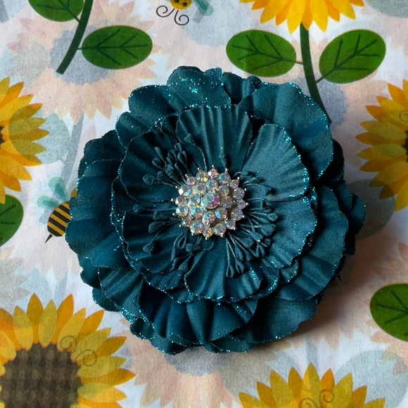 🪻 TIEKS TEAL FLOWER 🪻 NWOT - Picture 2 of 16